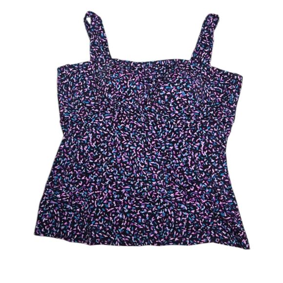 SWUMSUITS FOR ALL confetti print plus size tankini bikini swim top 26 - Picture 1 of 7